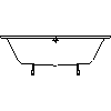 Sanitec Koło Sp. z o.o. - Wanna prostokątna Team 170x80cm - widok z boku dwg