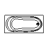 Sanitec Koło Sp. z o.o. - Rectangular bathtub Gamma 150x70cm - Plan view dwg