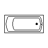 Sanitec Koło Sp. z o.o. - Rectangular bathtub Perfect 160x75cm - Plan view dwg