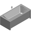 Sanitec Koło Sp. z o.o. - Rectangular bathtub Perfect 160x75cm - 3D dwg