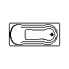 Sanitec Koło Sp. z o.o. - Rectangular bathtub Comfort 170x75cm - Plan view dwg