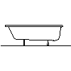 Sanitec Koło Sp. z o.o. - Rectangular bathtub Perfect 170x75cm - Side view dwg