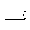 Sanitec Koło Sp. z o.o. - Rectangular bathtub Perfect 170x75cm - Plan view dwg