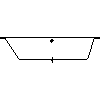 Sanitec Koło Sp. z o.o. - Rectangular bathtub Clarissa 190x90cm - Front view dwg