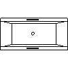 Sanitec Koło Sp. z o.o. - Wanna prostokątna Clarissa 190x90cm - widok z góry dwg