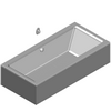 Sanitec Koło Sp. z o.o. - Rectangular bathtub Clarissa 190x90cm - Model 3ds