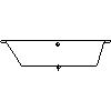 Sanitec Koło Sp. z o.o. - Rectangular bathtub Clarissa 180x80cm - Front view dwg