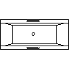 Sanitec Koło Sp. z o.o. - Rectangular bathtub Clarissa 180x80cm - Plan view dwg
