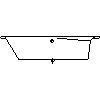 Sanitec Koło Sp. z o.o. - Wanna prostokątna Progress 180x80cm - widok z przodu dwg