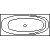 Sanitec Koło Sp. z o.o. - Rectangular bathtub Progress 180x80cm - Plan view dwg