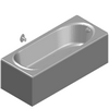 Sanitec Koło Sp. z o.o. - Rectangular bathtub Gamma 170x70cm - Model 3ds