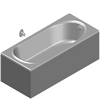 Sanitec Koło Sp. z o.o. - Rectangular bathtub Gamma 160x70cm - Model 3ds