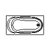 Sanitec Koło Sp. z o.o. - Rectangular bathtub Gamma 140x70cm - Plan view dwg