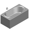 Sanitec Koło Sp. z o.o. - Rectangular bathtub Gamma 140x70cm - 3D dwg