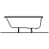 Sanitec Koło Sp. z o.o. - Wanna prostokątna Perfect 150x75cm - widok z boku dwg