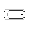Sanitec Koło Sp. z o.o. - Rectangular bathtub Perfect 150x75cm - Plan view dwg