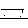 Sanitec Koło Sp. z o.o. - Wanna prostokątna Primo 150x70cm - widok z boku dwg