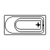 Sanitec Koło Sp. z o.o. - Rectangular bathtub Primo 150x70cm - Plan view dwg