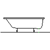 Sanitec Koło Sp. z o.o. - Wanna prostokątna Dreamo 170x75cm - widok z boku dwg