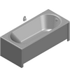 Sanitec Koło Sp. z o.o. - Rectangular bathtub Dreamo 170x75cm - 3D dwg