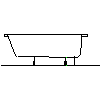 Sanitec Koło Sp. z o.o. - Rectangular bathtub Primo 160x70cm - Side view dwg