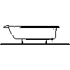 Sanitec Koło Sp. z o.o. - Rectangular bathtub 170x75 Gamma - Side view dwg