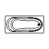 Sanitec Koło Sp. z o.o. - Rectangular bathtub 170x75 Gamma - Plan view dwg