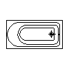 Sanitec Koło Sp. z o.o. - Rectangular bathtub Primo 140x70cm - Plan view dwg
