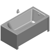 Sanitec Koło Sp. z o.o. - Rectangular bathtub Primo 140x70cm - Model 3ds