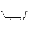 Sanitec Koło Sp. z o.o. - Wanna prostokątna Primo 170x70cm - widok z boku dwg