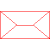 Bruk-Bet Sp. z o.o. - Zadaszenie kopertowe 45x25x5 cm - widok z góry dwg