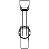 Geberit Sp. z o.o. - Syfon Geberit Syfon umywalkowy R 1 1/4"x40mm - widok z przodu dwg