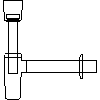 Geberit International AG - Siphon Geberit siphon Basin R 1 1/4 "x40mm - Side view dwg