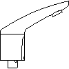 Geberit International AG - HyTronic185- electronic battery basin mixer and the dial - Side view dwg