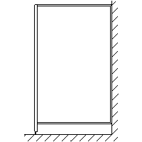 ALSANIT sp. z o.o. - Shower PVC Type II - mounted in the corner - Type II - installed in the corner - side view dwg