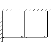 ALSANIT sp. z o.o. - Shower PVC Type II - mounted in the corner - Type II - installed in the corner - the view from the top dwg