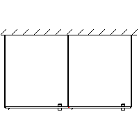 ALSANIT sp. z o.o. - Shower PVC Type III - mounted to one wall - Type III - mounted on one wall - the view from the top dwg