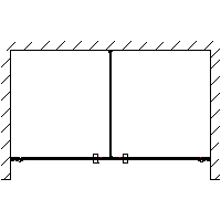 ALSANIT sp. z o.o. - Cabin with HPL type I - mounted between the three walls - Type I - mounted between the three walls - view from the top dwg