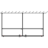 ALSANIT sp. z o.o. - Shower with HPL type III - mounted to one wall - Type III - mounted on one wall - the view from the top dwg