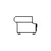 MOR - Meble Stylowe - Armchair - Side view dwg