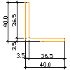 Modern Gypsum Sp. z o.o.  - Moduł gipsowy L-40 - widok dwg