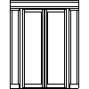 Besam  - The four-RD4 revolving door 18F - Front view dwg