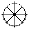 Besam  - The four-RD4 revolving door 18 Frame NCD - View from above - the door closed dwg