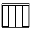 Besam  - three door leafs revolving doors RD3 27 Slim - Front view dwg