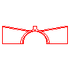 Fabryka Ceramiki Budowlanej Wacław Jopek Sp. z o.o. - Connector ridge GD38 / 4 - pipe cross - Front view dwg