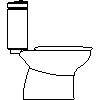 Roca  - Sidney, compact toilet - Side view dwg