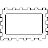 ZPB KNURÓW - Large rectangular pot - Projection dwg