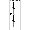 INVADO Sp. z o.o. - The door leaf flat Sagittarius 1 Size 70 - Front view dwg