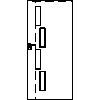 INVADO Sp. z o.o. - The door leaf flat Sagittarius 1 Size 90 - Front view dwg