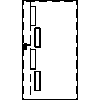 INVADO Sp. z o.o. - The door leaf flat Sagittarius 1 Size 110 - Front view dwg